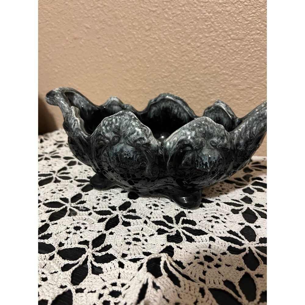 Vintage Black Drip Hull Planter